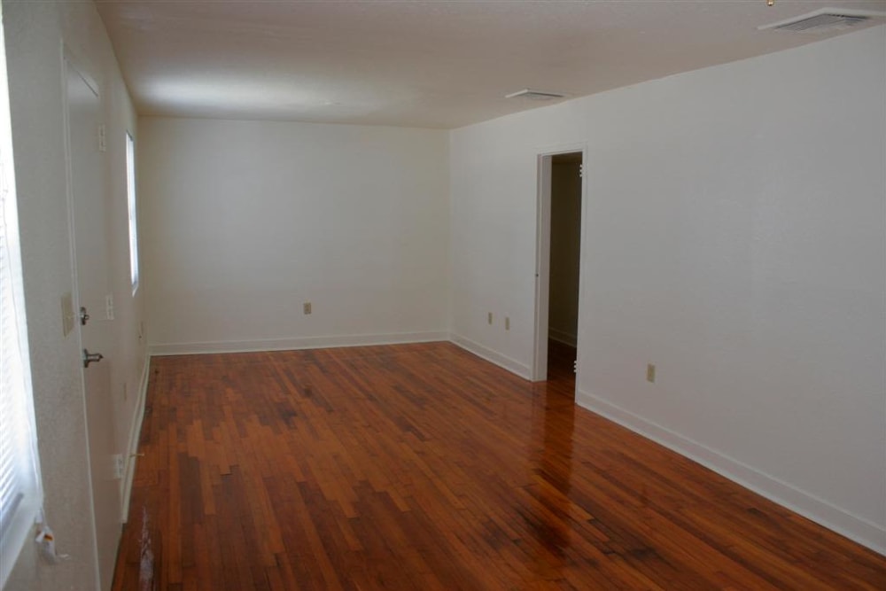 Wood flooring in a bedroom at Stanley Court in Portsmouth, Virginia