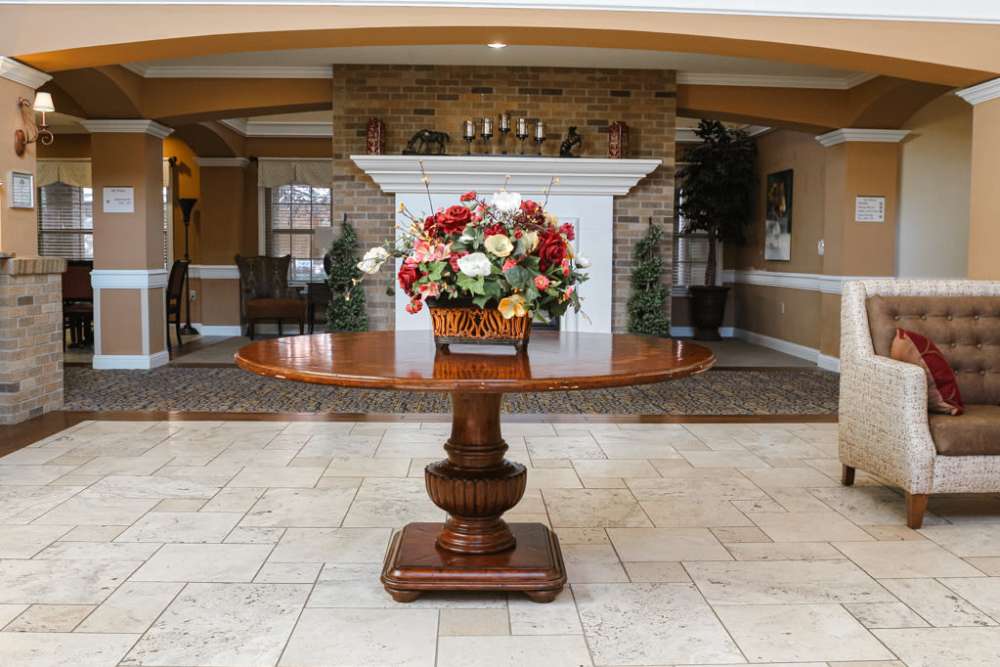 A large dining room at Isle at Raider Ranch in Lubbock, Texas