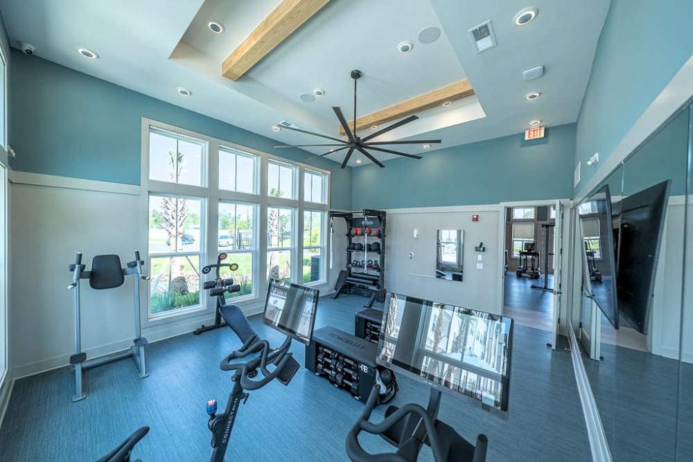 Fitness center at Avion Apartments in Jacksonville, Florida