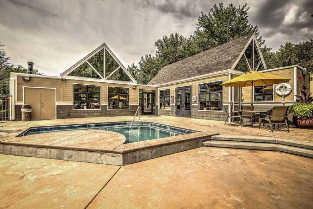 Community spa with pool at Silver Bay Apartments in Boise, Idaho