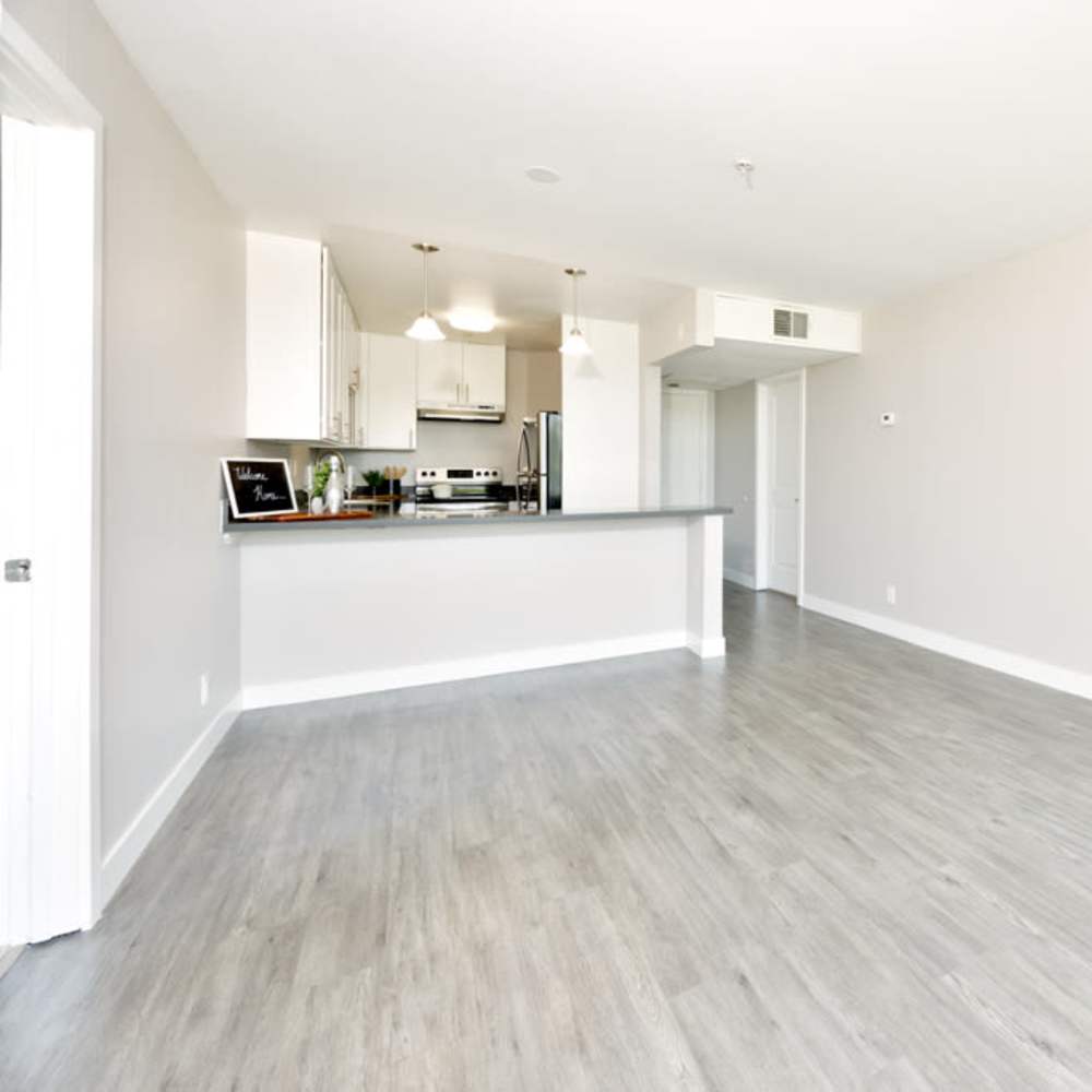 Open kitchen at Bridgecreek Apartments in Novato, California