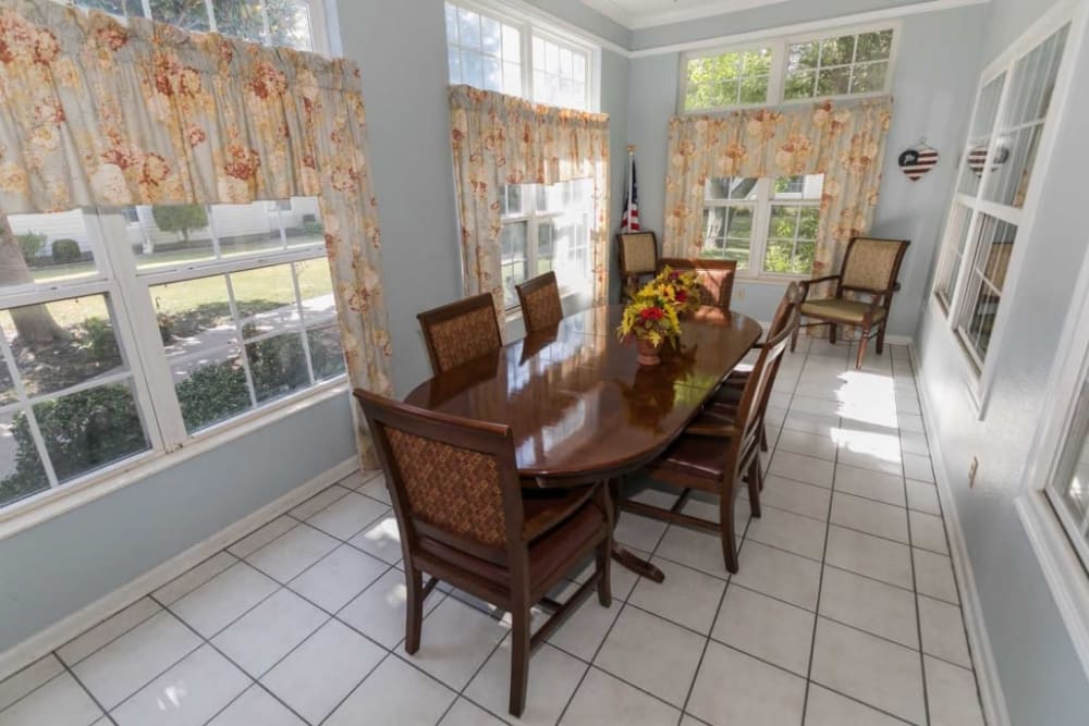 Dining room at Cedar Hill Senior Living in Cedar Hill, Texas
