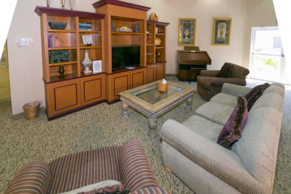 Media viewing area at The Citadel Senior Living in Mesa, Arizona