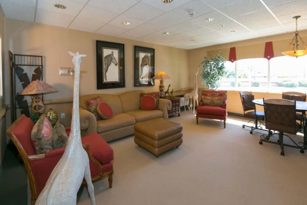 Well it seating area at The Citadel Senior Living in Mesa, Arizona