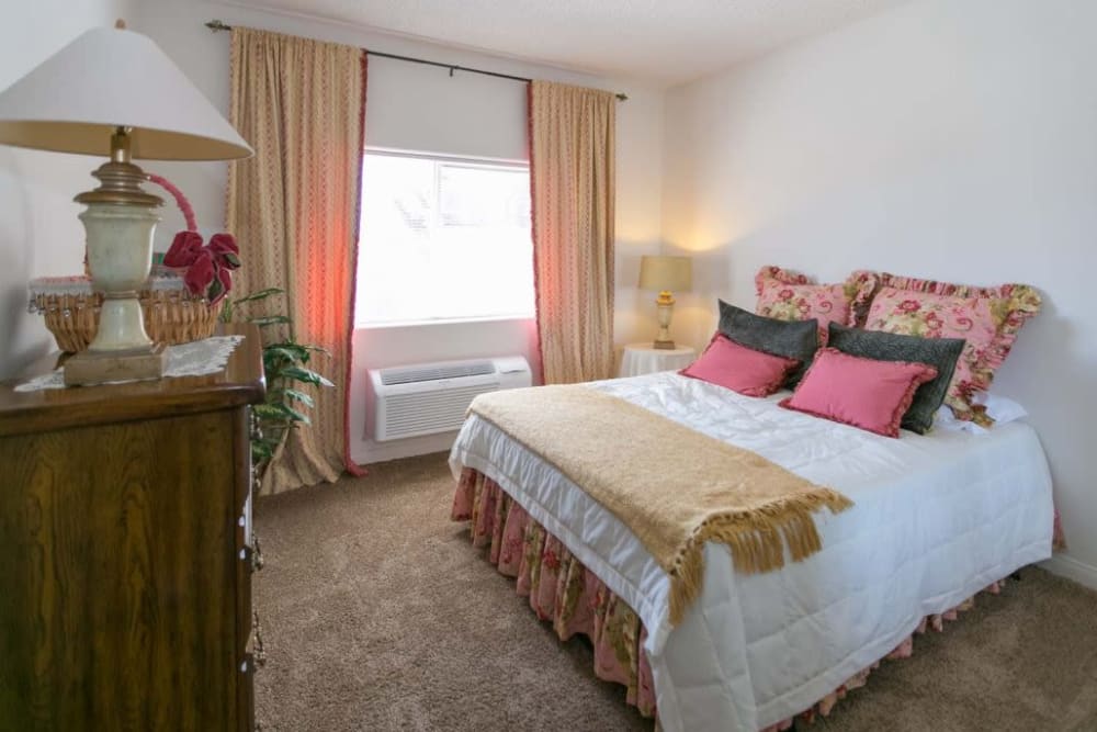 Bedroom of apartment at The Citadel Senior Living in Mesa, Arizona