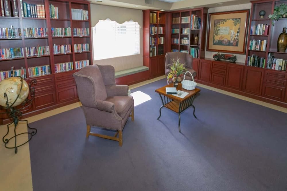 Library at The Citadel Senior Living in Mesa, Arizona