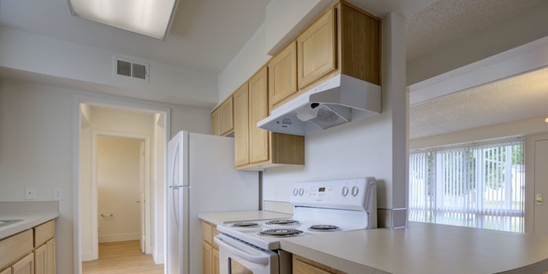 Fully equipped kitchen at Clarkdale in Joint Base Lewis McChord, Washington