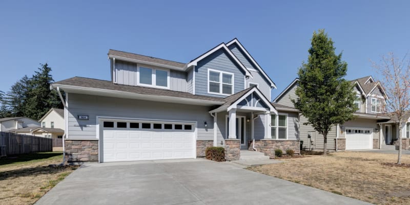 A home viewed from outside at Cascade Village in Joint Base Lewis McChord, Washington