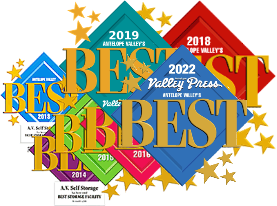AV Self Storage Voted Antelope Valley’s Best Self Storage facility for 8 years in a row!