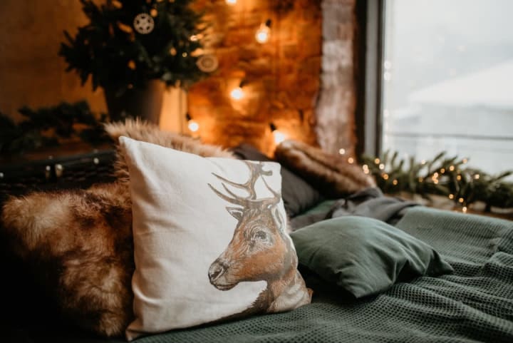 winter time throw pillows and textiles