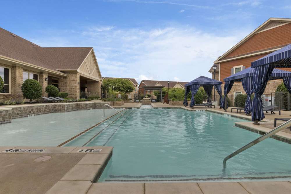 Cabana with lounge bed at Ashwood in Pflugerville, Texas 