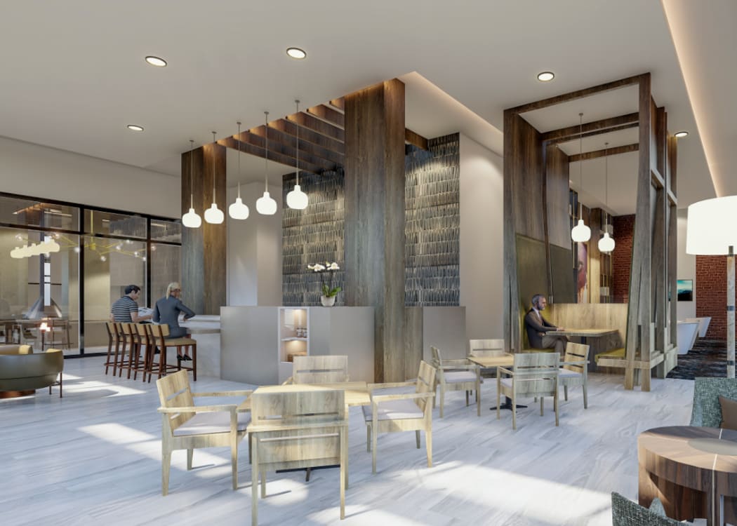 Rendering of bistro at Holden of Pearl in Portland, Oregon