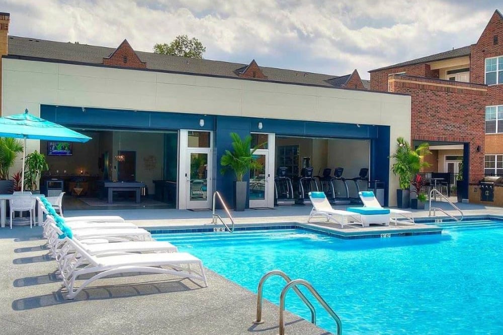Swimming pool at Encore North | Apartments in Greensboro, North Carolina
