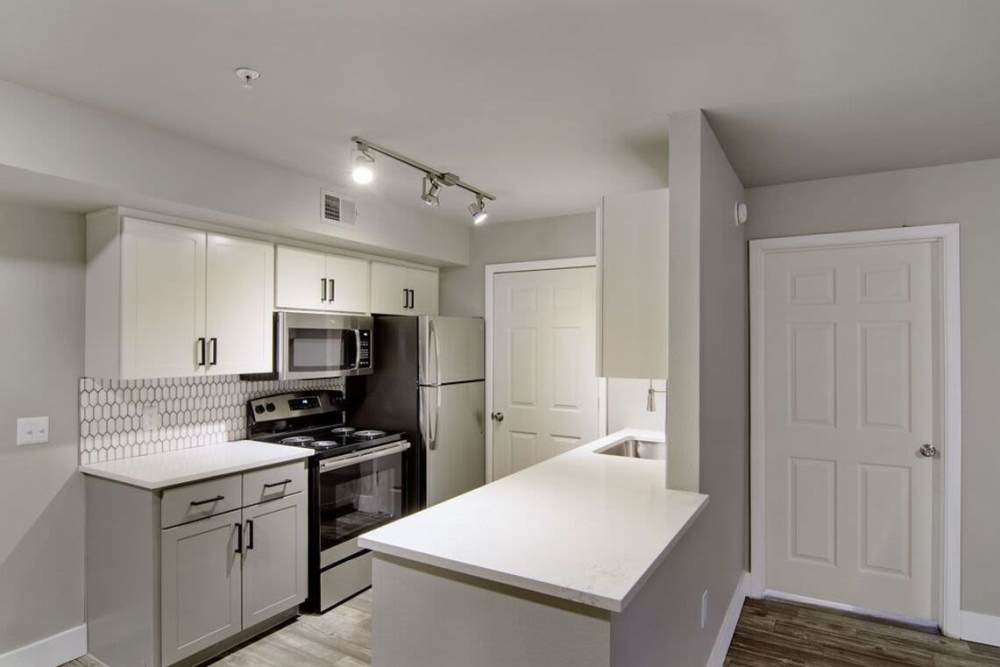 Kitchen with oven at Paseo Park in Glendale. AZ
