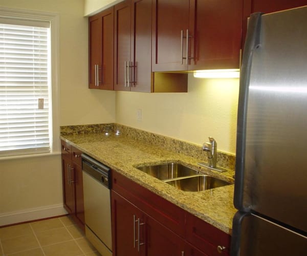 A kitchen in a home at SP Enlist in Norfolk, Virginia