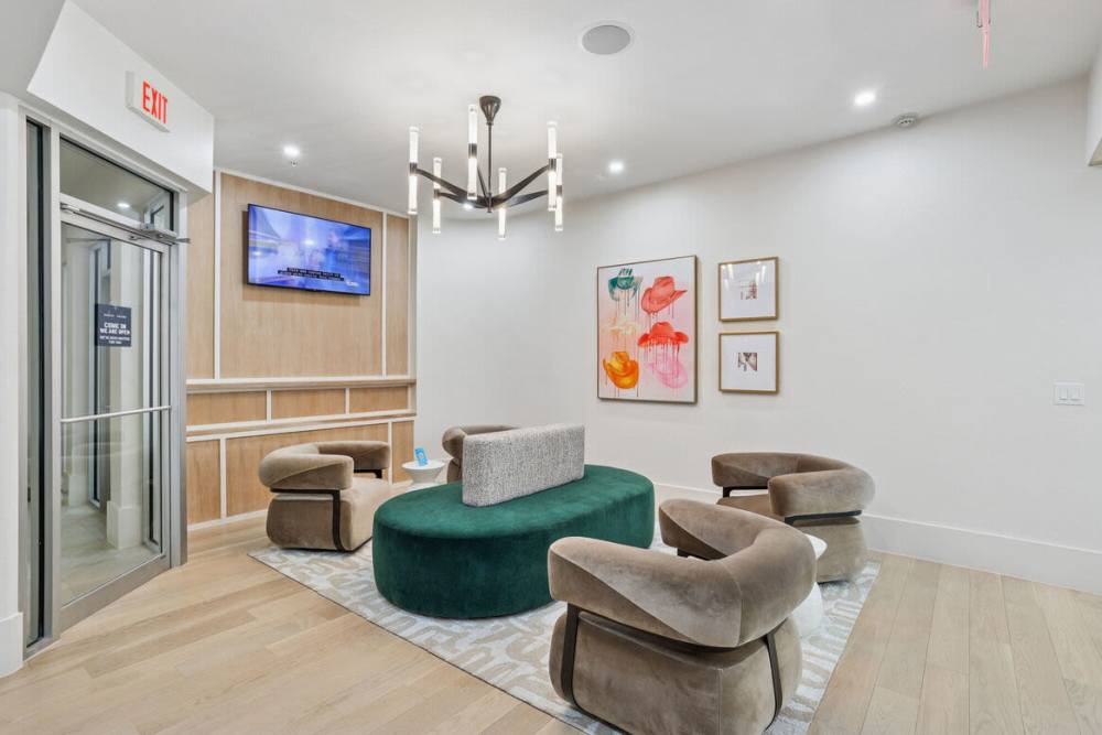Clubhouse seating at Dorian and Encore in Plano, Texas