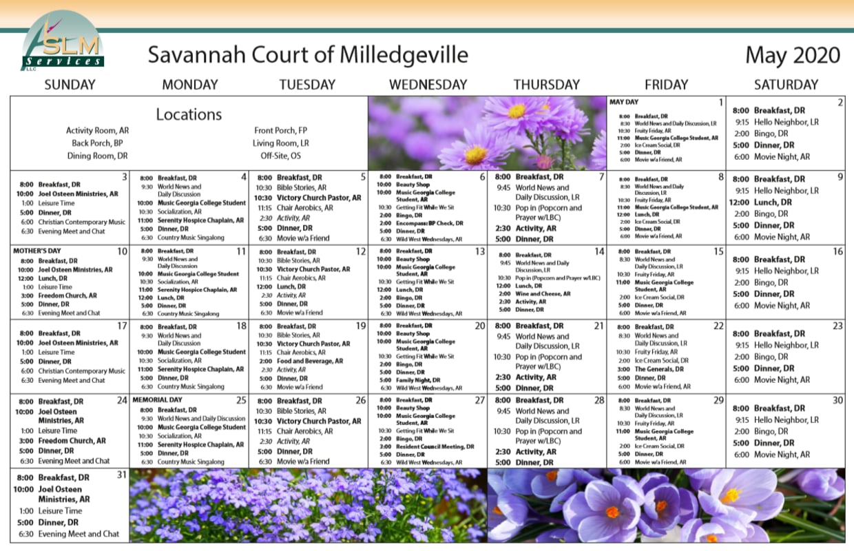Activities & Events at Savannah Court of Milledgeville