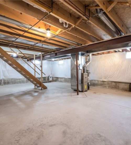 Basement at Unionville Station Townhomes in Hilton, New York