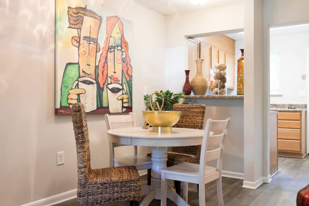 Dining and kitchen at Old Mill Townhomes in Lynchburg, Virginia