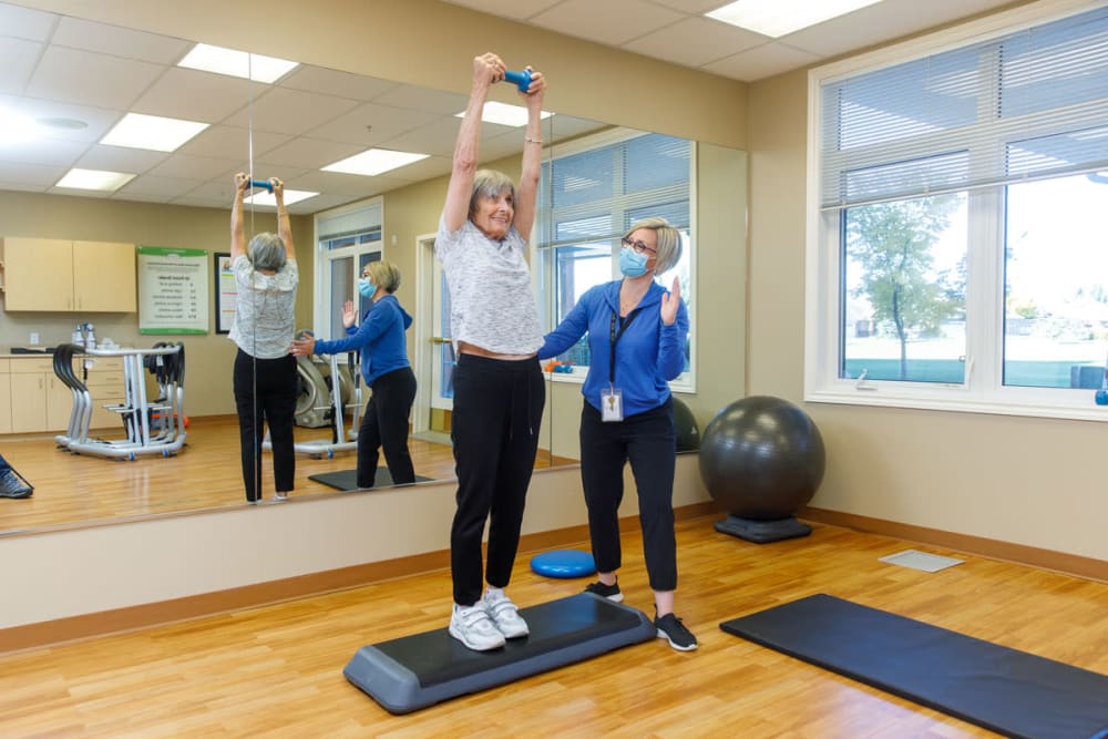 Personal training at Touchmark at Wedgewood in Edmonton, Alberta