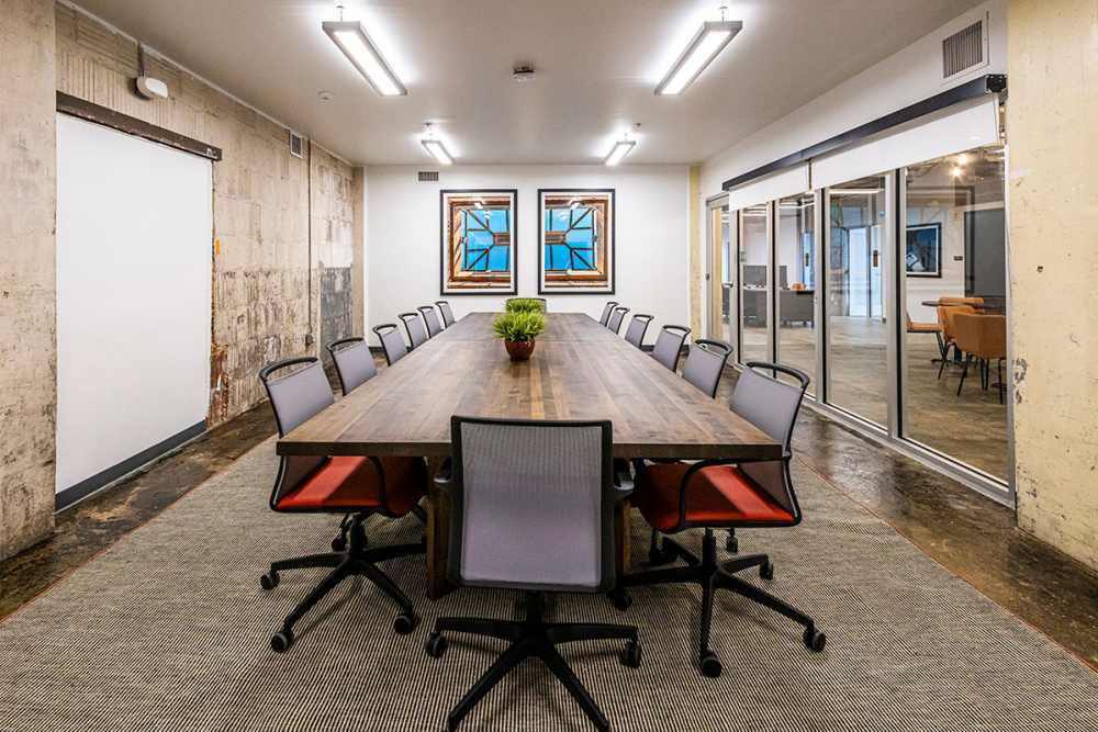 Private conference room at Union Terminal Warehouse in Jacksonville, Florida