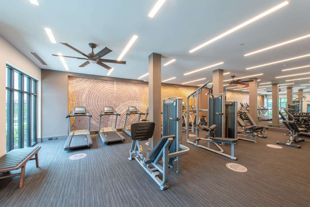 Community fitness center at The Elms at Century in Germantown, Maryland