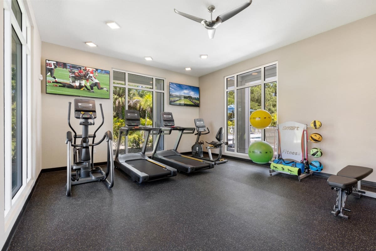 Fitness center at The Residences at Creighton Waterway in North Port, Florida