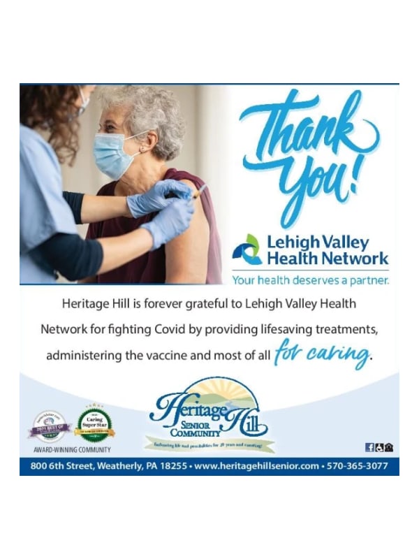 Thank you from Heritage Hill Senior Community