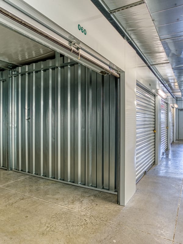 Inside of a climate-controlled unit in Conroe, Texas at Devon Self Storage