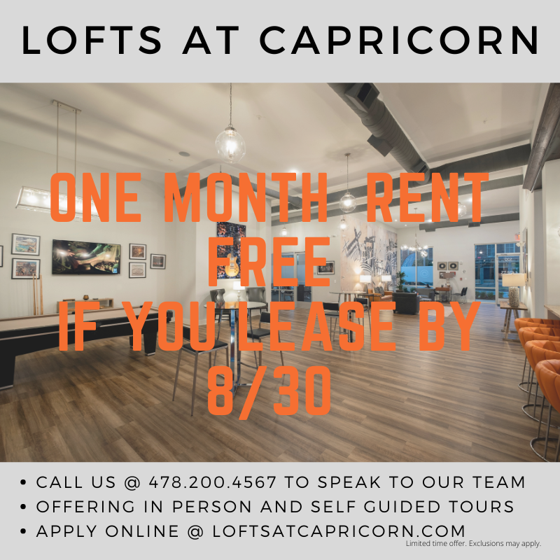 Lofts at Capricorn 8/30 Specials