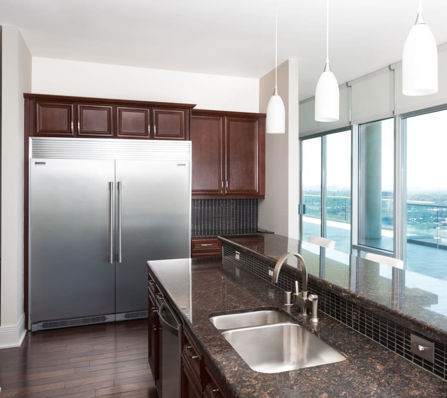 Luxury kitchen at The Heights at Park Lane in Dallas, Texas