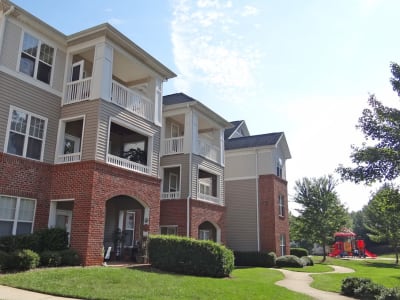 Apartments exterior view at Heather Park Apartment Homes in Garner, NC