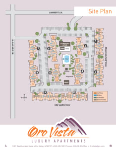 Site map of Oro Vista Apartments
