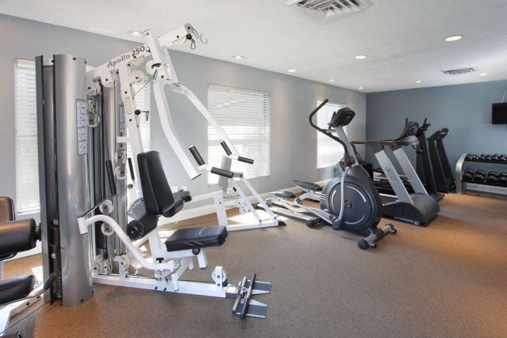 Fitness center at Four Lakes at Clearwater in Clearwater, Florida