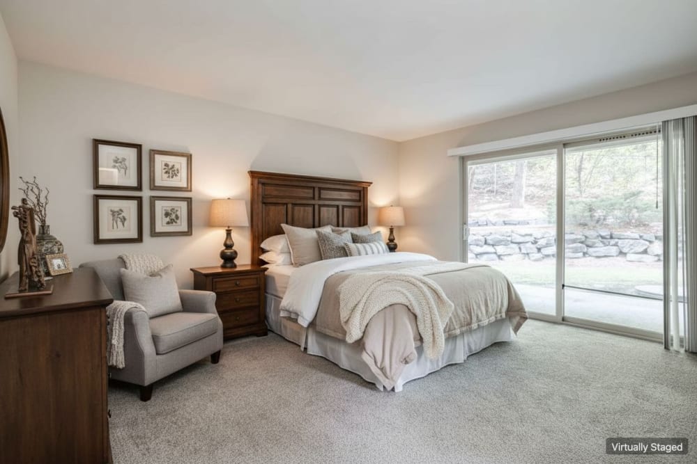 Bedroom at Aravia Apartments in Tacoma, Washington