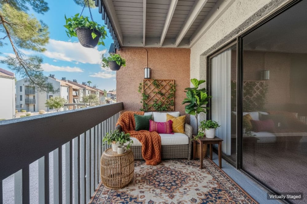 Spacious Balcony at Renaissance Apartment Homes in Phoenix, Arizona