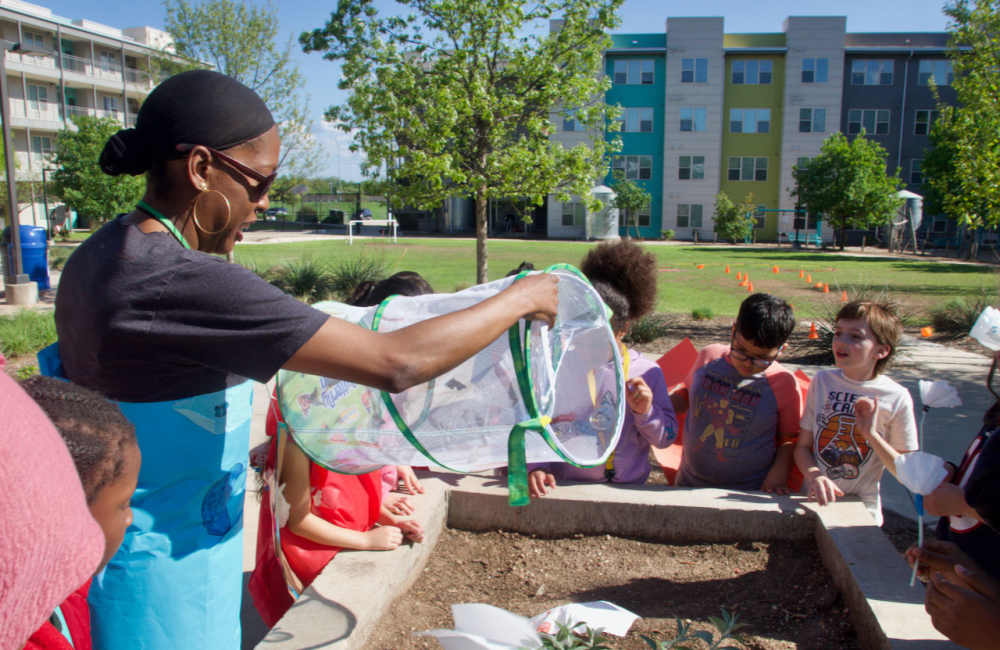 Science project at Juniper Creek in Austin, Texas