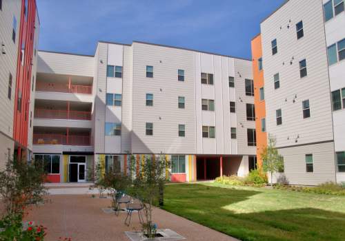 Community exterior at Parker Lane Apartments in Austin, Texas