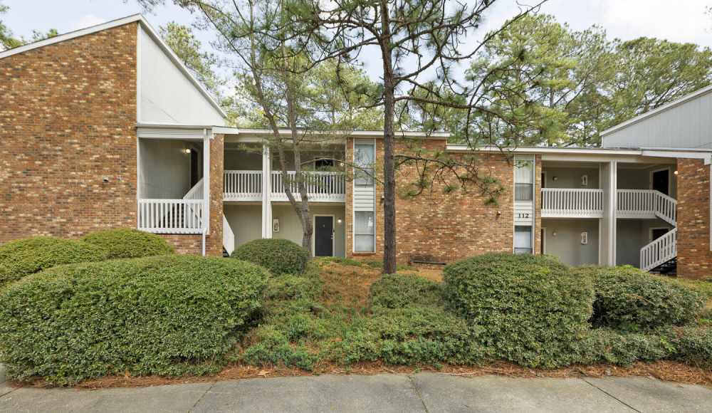 Exterior of building at Landmark Flats in Fayetteville, North Carolina