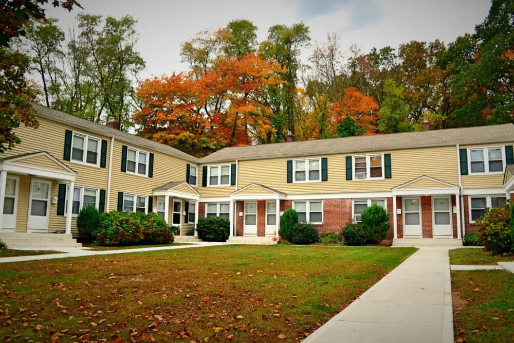 Entrance to West Gate Townhomes in New Haven, Connecticut
