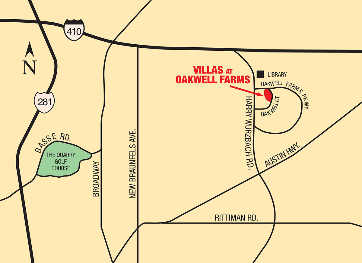 Map of Villas at Oakwell Farms