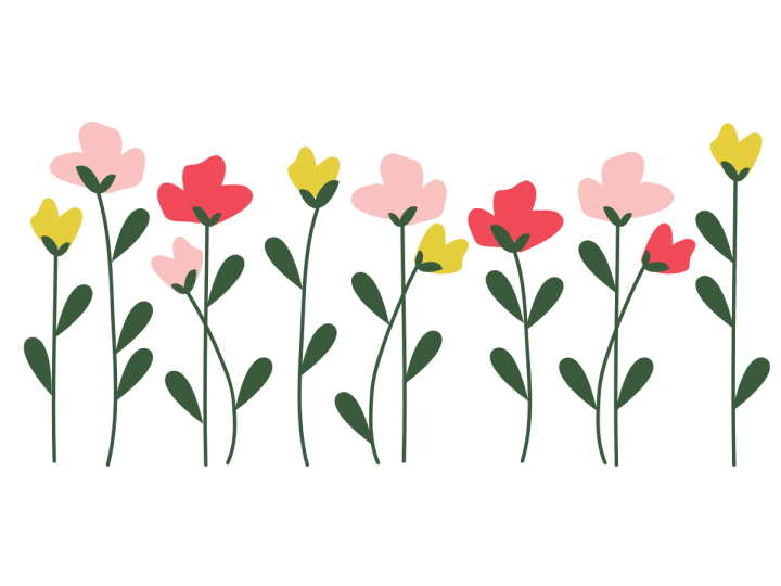 cartoon tulips