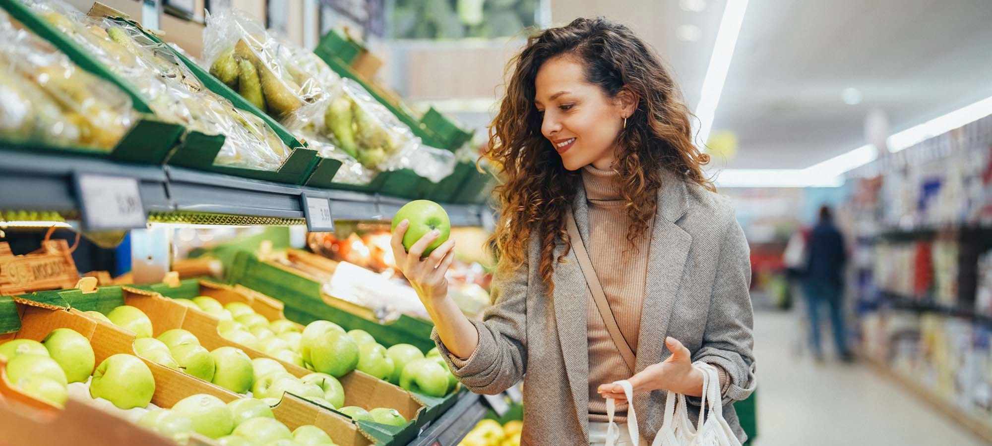 Resident shopping at a supermarket near The Gatehouse in Bethlehem, Pennsylvania