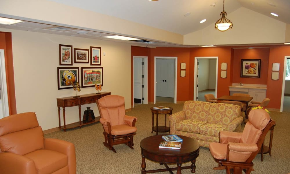 Memory Care community room at Touchmark on West Century in Bismarck, North Dakota