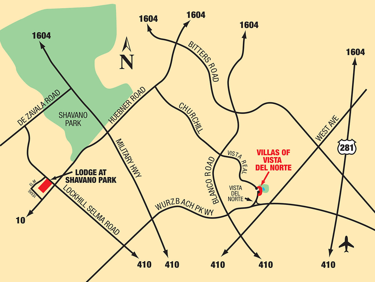 Map of Villas of Vista Del Norte