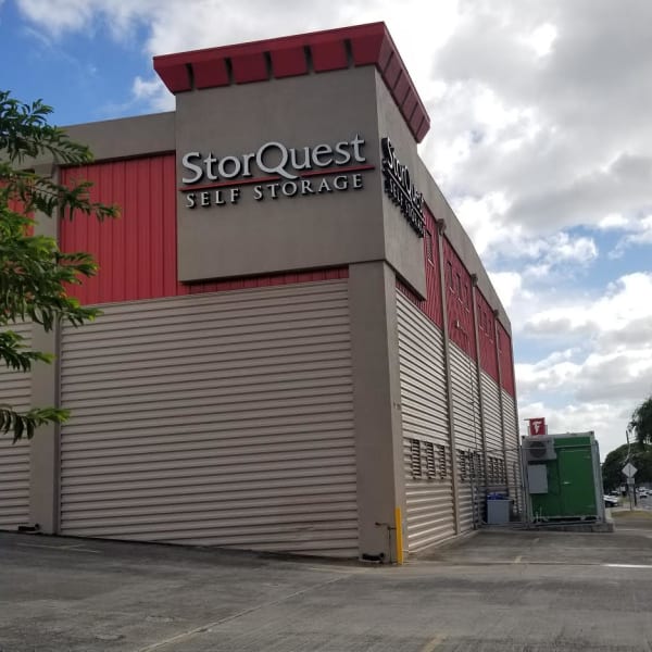 The exterior of StorQuest Self Storage in Waipahu, Hawaii