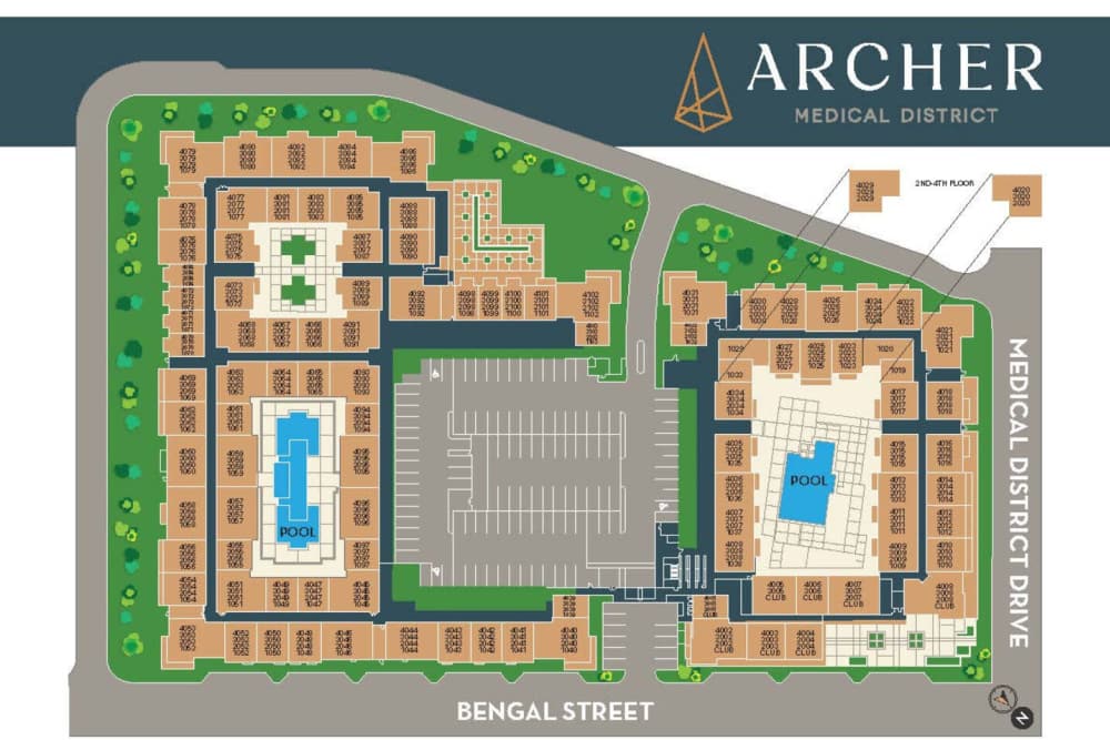Site Map at Archer Medical District in Dallas, Texas
