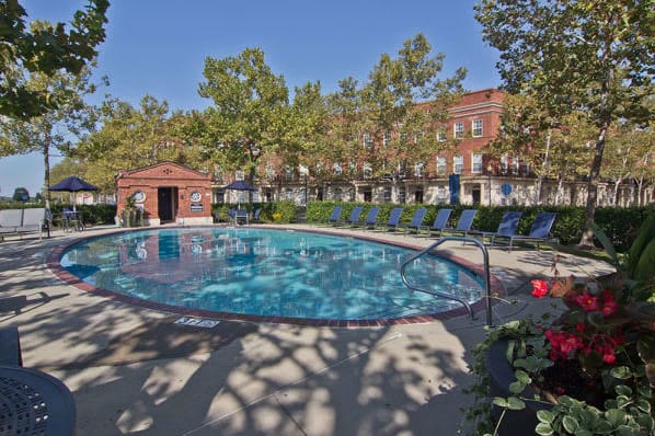 Sparkling swimming pool at Easton Commons in Columbus, Ohio