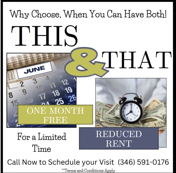 The Tennyson at Tomball May Special for The Tennyson - 1 month free and reduced rates on rent for a limited time. Lease by may 30th