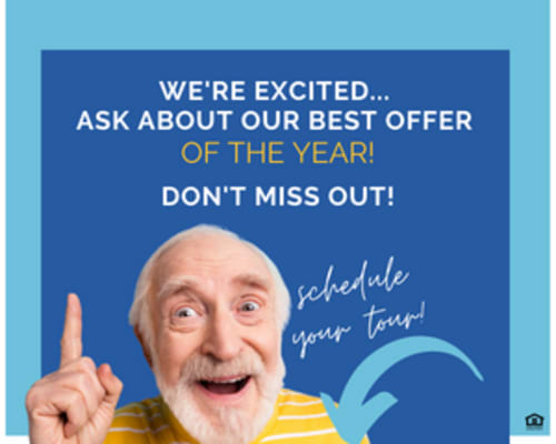 Ask about our best offer of the year and schedule a tour at Farmington Square Gresham